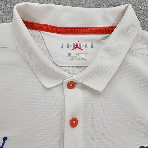 Florida Gators Air Jordan Polo Shirt Mens XL White Blue Football Golf Jumpman - Picture 5 of 16